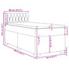 vidaXL Κρεβάτι Boxspring με Στρώμα Κρεμ 80 x 200 εκ. Υφασμάτινο