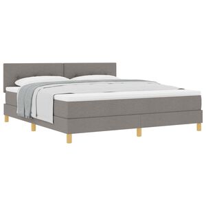 vidaXL &Kappa;&rho;&epsilon;&beta;ά&tau;&iota; &mu;&epsilon; &epsilon;&lambda;&alpha;&tau;ή&rho;&iota;&alpha; &mu;&epsilon; &sigma;&tau;&rho;ώ&mu;&alpha; Taupe 180 x 200 cm ύ&phi;&alpha;&sigma;&mu;&alpha;