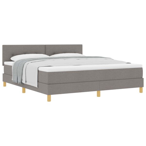 vidaXL &Kappa;&rho;&epsilon;&beta;ά&tau;&iota; &mu;&epsilon; &epsilon;&lambda;&alpha;&tau;ή&rho;&iota;&alpha; &mu;&epsilon; &sigma;&tau;&rho;ώ&mu;&alpha; Taupe 180 x 200 cm ύ&phi;&alpha;&sigma;&mu;&alpha;