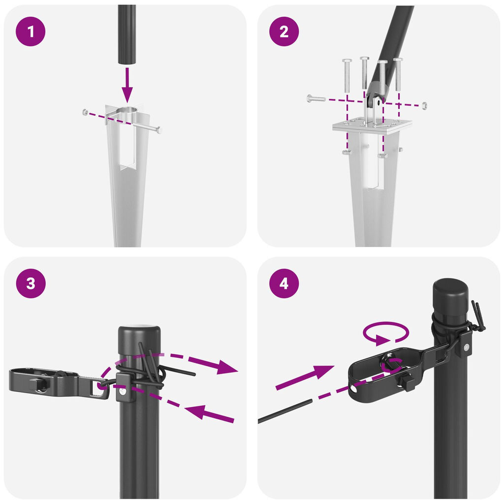 vidaXL Στηλοχώματα με Σημείο 26 τμχ Ø32 mm 60 cm Γαλβανισμένο Χάλυβα