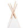 vidaXL Σκηνή Teepee Παιδική Λευκή 120x120x150 εκ. Peach Skin με Σάκο