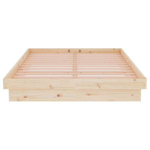 vidaXL Πλαίσιο Κρεβατιού 120 x 190 εκ. από Μασίφ Ξύλο Small Double