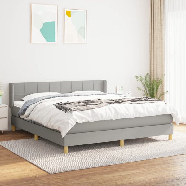 vidaXL &Kappa;&rho;&epsilon;&beta;ά&tau;&iota; Boxspring &mu;&epsilon; &Sigma;&tau;&rho;ώ&mu;&alpha; &Alpha;&nu;&omicron;&iota;&chi;&tau;ό &Gamma;&kappa;&rho;&iota; 180x200 &epsilon;&kappa;. &Upsilon;&phi;&alpha;&sigma;&mu;ά&tau;&iota;&nu;&omicron;