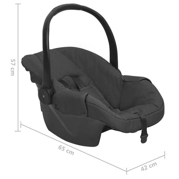 vidaXL Παιδικό Κάθισμα Αυτοκινήτου Ανθρακί 42 x 65 x 57 εκ.