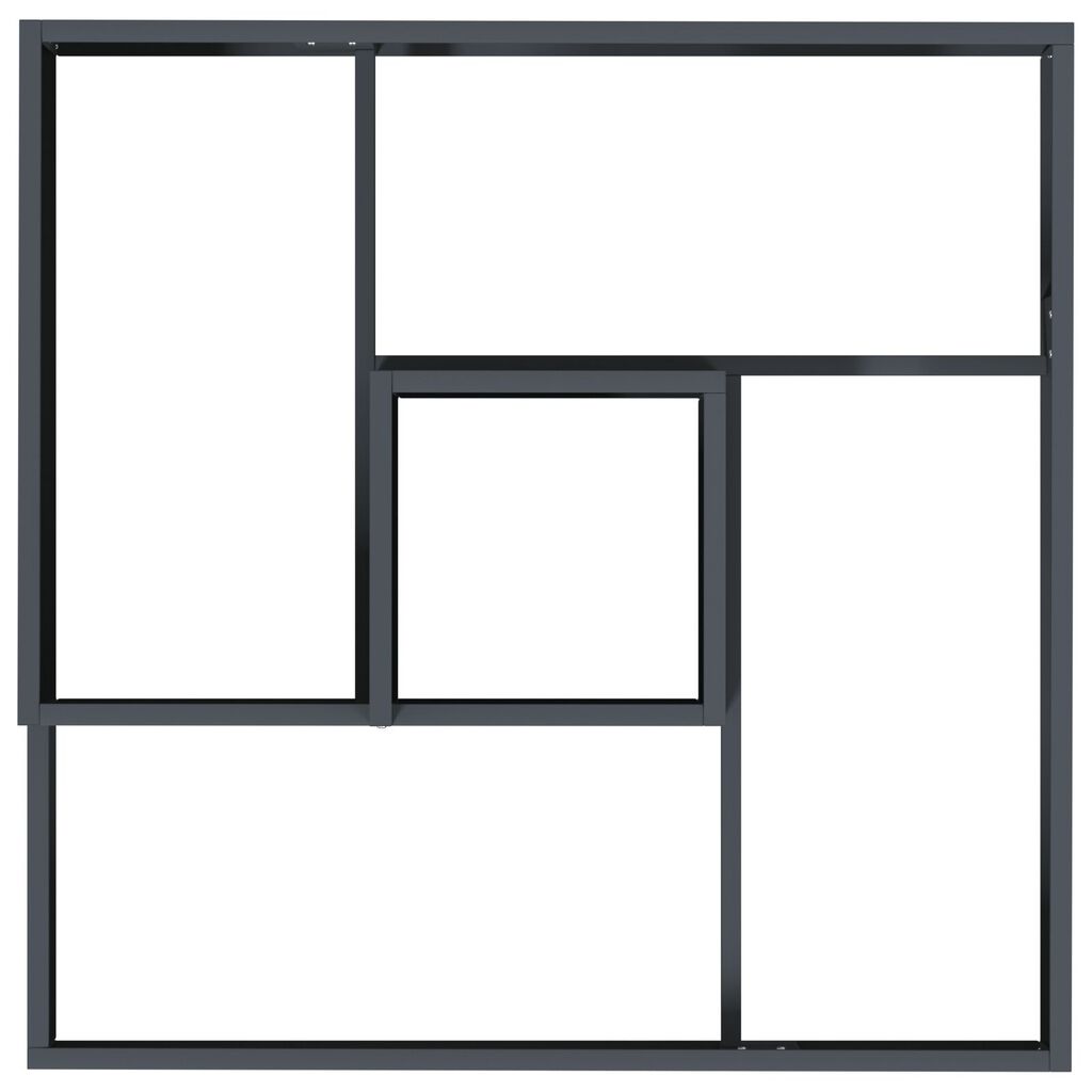 vidaXL Γλάστρα Ανθρακί 80x80x50 cm Κρύο Σιδηροσύρμα