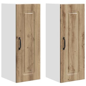 vidaXL &Pi;ά&nu;&epsilon;&lambda; &pi;&lambda;&upsilon;&nu;&tau;&eta;&rho;ί&omicron;&upsilon; &pi;&iota;ά&tau;&omega;&nu; Kalmar 2 pcs Artisan Oak