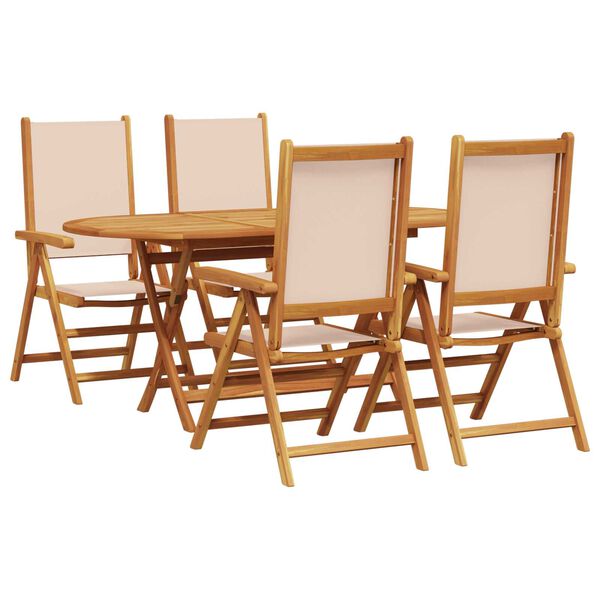 vidaXL Σετ Γευμάτων Κήπου 5 pcs Μπεζ Κανονικός