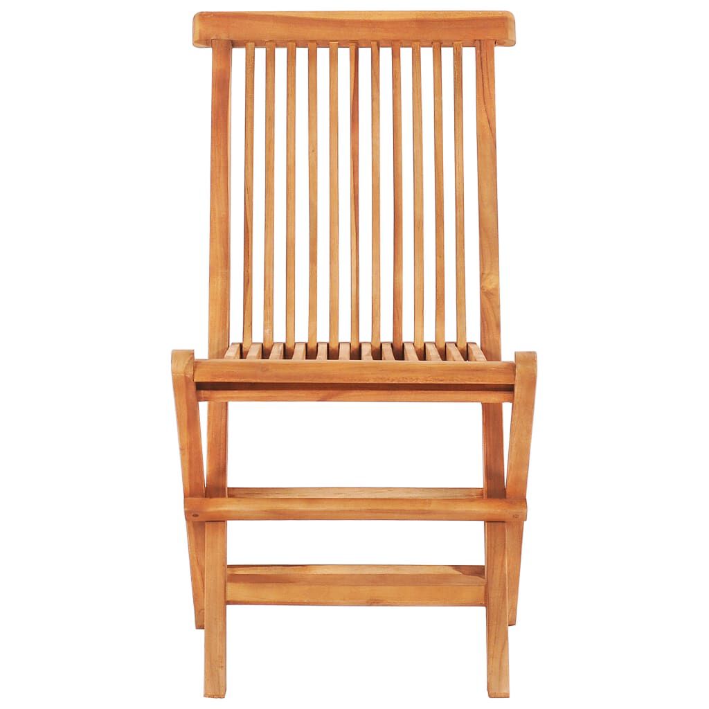 vidaXL Σετ Επίπλων Mπιστρό 3 τεμ. Μασίφ Ξύλο Teak με Μαύρα Μαξιλάρια