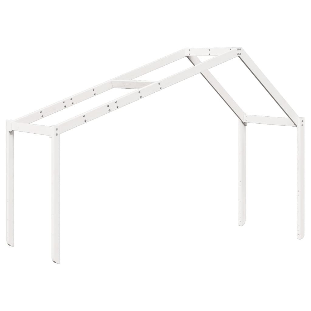 vidaXL Οροφή Κρεβατιού Παιδική Λευκό 213x85,5x144,5 εκ. Ξύλο Πεύκου