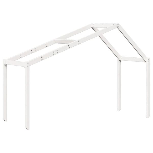 vidaXL Οροφή Κρεβατιού Παιδική Λευκό 213x85,5x144,5 εκ. Ξύλο Πεύκου