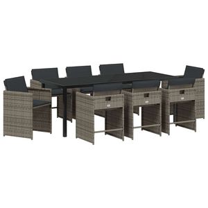 vidaXL &Sigma;έ&tau; &phi;&alpha;&gamma;&eta;&tau;&omicron;ύ &gamma;&iota;&alpha; &kappa;ή&pi;&omicron; 9 pcs &Gamma;&kappa;&rho;&iota; &sigma;&upsilon;&nu;&theta;&epsilon;&tau;&iota;&kappa;ό &rho;&alpha;&tau;ά&nu;