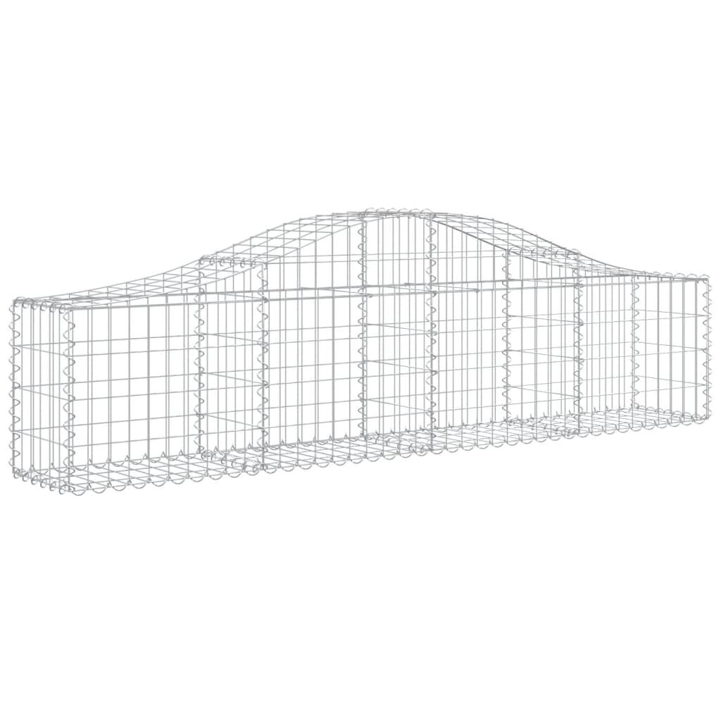 vidaXL Συρματοκιβώτια Τοξωτά 18 τεμ. 200x30x40/60 εκ. Γαλβαν. Ατσάλι