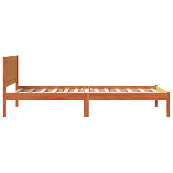 vidaXL Σκελετός Κρεβατιού Καφέ 100 x 200 cm Μασίφ ξύλο πεύκου