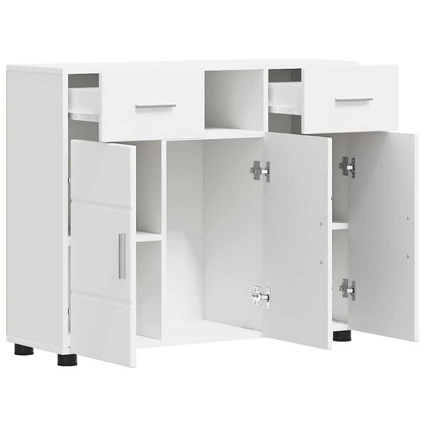 vidaXL Πλαϊνό γραφείο Λευκό 88.5 x 30.5 x 73 εκ Επεξεργασμένο ξύλο