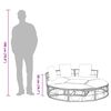vidaXL Εξωτερική Lounge κρεβάτι χωρίς θόλο Poly Rattan