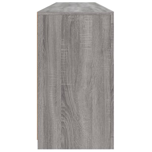 vidaXL Μπουφές με LED Γκρι Sonoma 162x37x67 εκ.