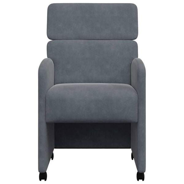 vidaXL Καρέκλες Φαγητού με Ρόδες 2 pcs Σκούρο γκρι 58 x 65 x 98 εκ.