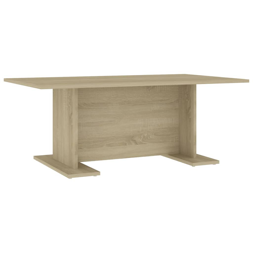 vidaXL Τραπεζάκι Σαλονιού Λευκό/Sonoma Δρυς 103,5x60x40 εκ Μοριοσανίδα