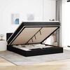 vidaXL Οθωμανικό κρεβάτι με στρώμα Μαύρο 160x200cm Velvet