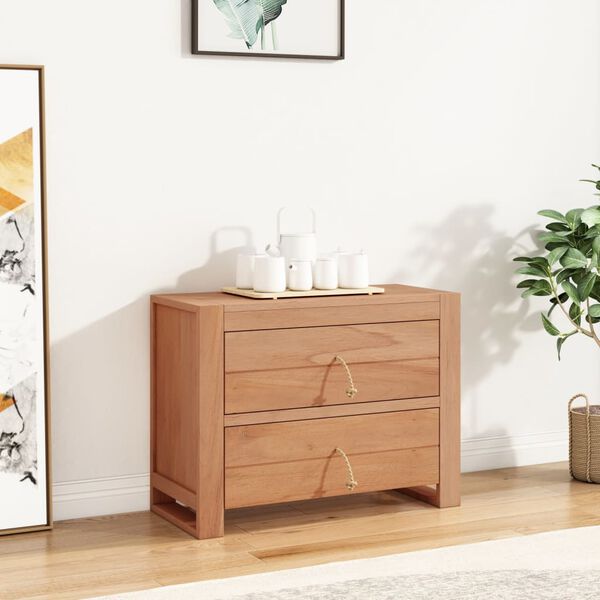 vidaXL Συρταριέρα 80 x 35 x 60 εκ. από Μασίφ Ξύλο teak