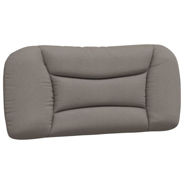 vidaXL Κρεβάτι με Στρώμα Taupe 80x200 εκ. Υφασμάτινο