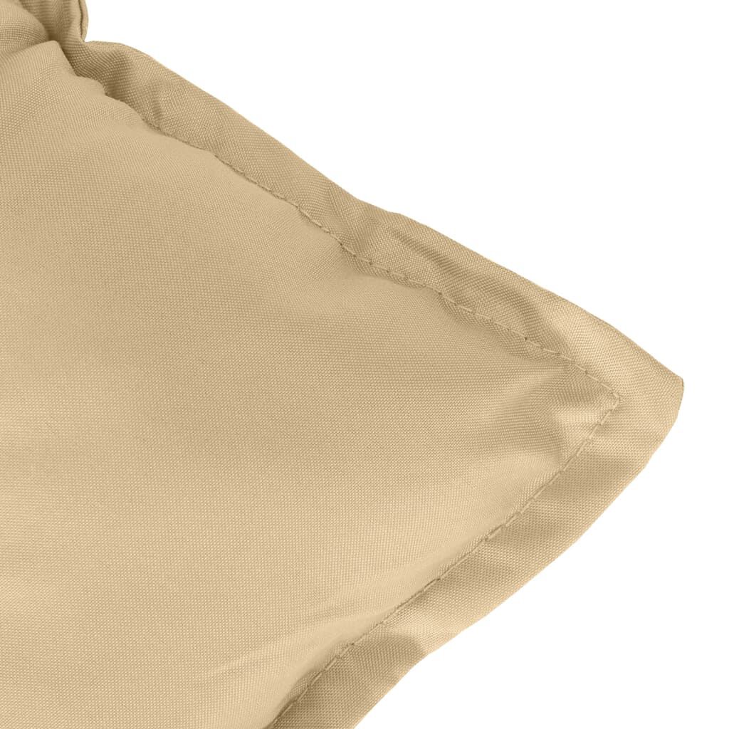 vidaXL Μαξιλάρια Καρέκλας με Πλάτη 4 τεμ. Μπεζ 120x50x7 εκ. Ύφασμα