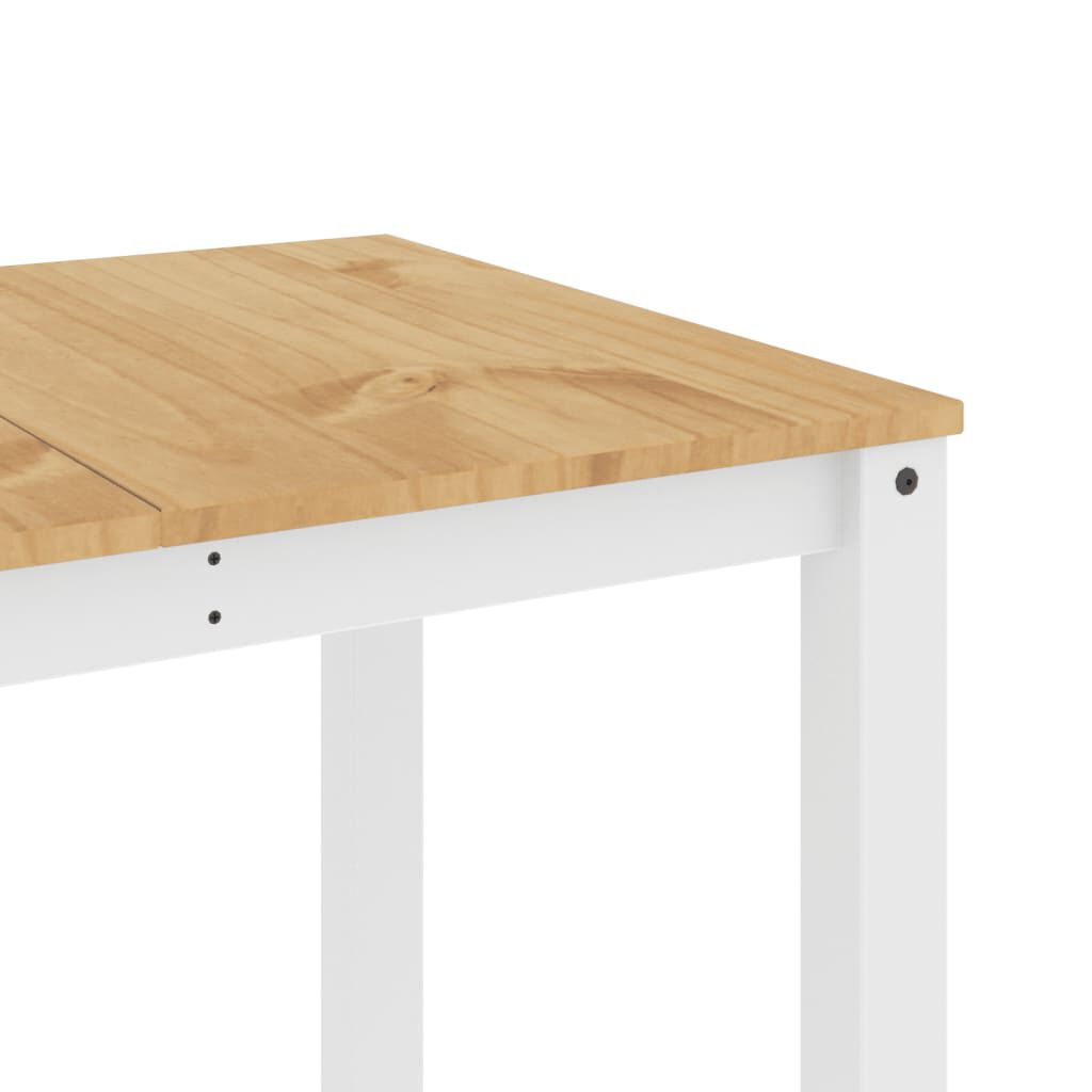 vidaXL Τραπεζαρία Panama Λευκό 160 x 80 x 75 εκ. από Μασίφ Ξύλο Πεύκου