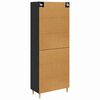 vidaXL Highboard Μαύρη Οξυά 69,5 x 34 x 180 εκ. Επεξεργασμένο ξύλο