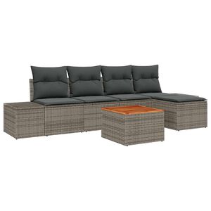 vidaXL &Sigma;&epsilon;&tau; &Kappa;&alpha;&nu;&alpha;&pi;έ &Kappa;ή&pi;&omicron;&upsilon; &mu;&epsilon; &mu;&alpha;&xi;&iota;&lambda;ά&rho;&iota; 6 pcs &Gamma;&kappa;&rho;&iota; &sigma;&upsilon;&nu;&theta;&epsilon;&tau;&iota;&kappa;ό &rho;&alpha;&tau;ά&nu;