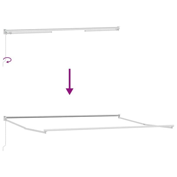 vidaXL Ανασυρόμενη Τέντα Ανοιχτό Γκρι 400x300 cm