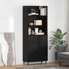 vidaXL Highboard &Mu;&alpha;ύ&rho;&eta; &Omicron;&xi;&upsilon;ά 69,5 x 34 x 180 &epsilon;&kappa;. &Sigma;ύ&nu;&theta;&epsilon;&tau;&omicron; &Xi;ύ&lambda;&omicron; &kappa;&alpha;&iota; &Gamma;&upsilon;&alpha;&lambda;ί
