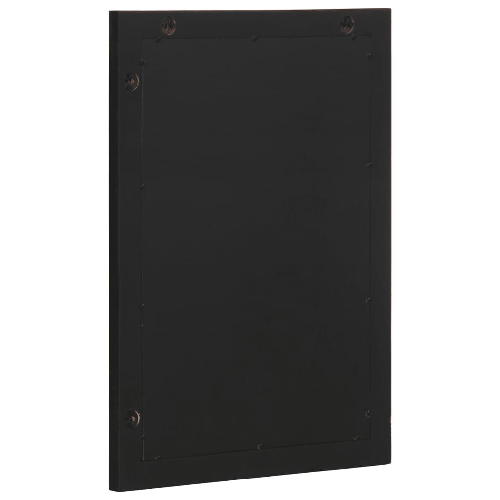 vidaXL Καθρέφτης Μπάνιου Μαύρος 50x70x2,5 εκ. Επεξ. Ξύλο/Oρείχαλκος