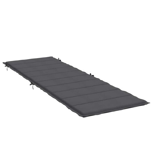 vidaXL Μαξιλάρι Ξαπλώστρας Ανθρακί 186x58x4 εκ. Ύφασμα