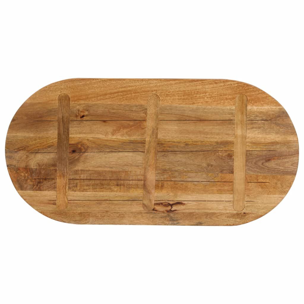 vidaXL Επιφάνεια Τραπεζιού Οβάλ 120x50x3,8 εκ. Μασίφ Ξύλο Μάνγκο