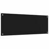 vidaXL Πίσω Πάνελ Κουζίνας 2 pcs Μαύρο 110 x 40 cm σκληρυμένο γυαλί