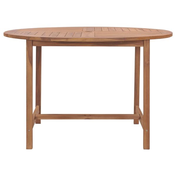 vidaXL Τραπεζαρία Κήπου Ø110x75 εκ. από Μασίφ Ξύλο Teak