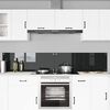 vidaXL Πίσω Πάνελ Κουζίνας 2 pcs Μαύρο 110 x 40 cm σκληρυμένο γυαλί
