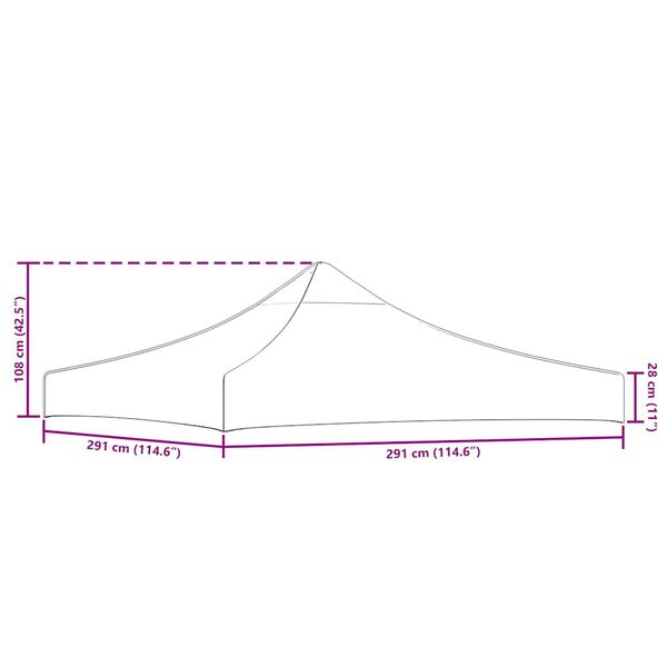 vidaXL Κάλυμμα Τέντας Εκδηλώσεων Κίτρινο 3 x 3 μ. 270 γρ/μ²