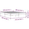 vidaXL Πλαίσιο Κρεβατιού Γκρι Sonoma 120x200 εκ. Επεξ. Ξύλο & Μέταλλο