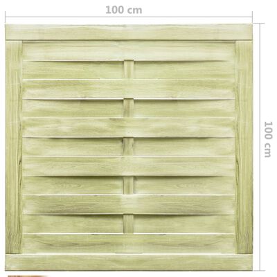 vidaXL Πόρτα Φράχτη Πράσινη 100 x 100 εκ. Εμποτισμένο Ξύλο Πεύκου