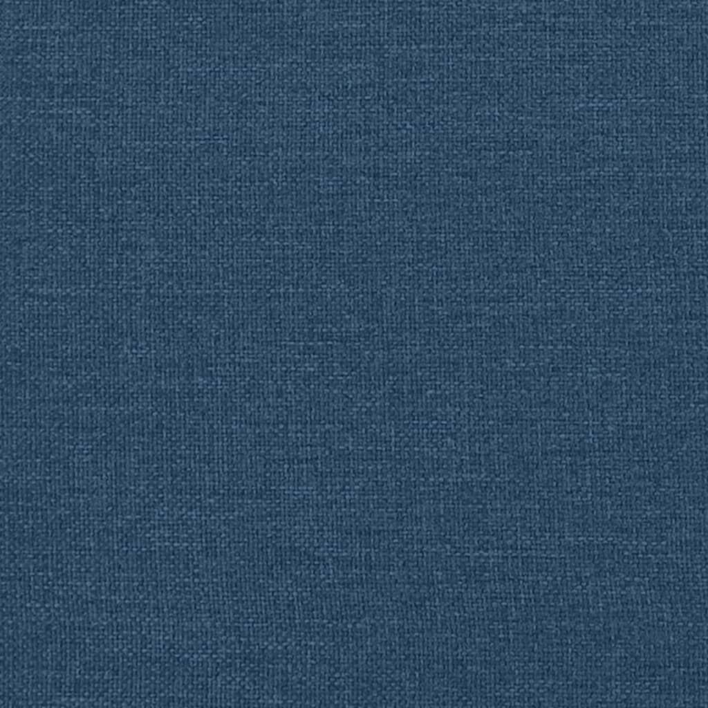 vidaXL Κρεβάτι Boxspring με Στρώμα Μπλε 140x200 εκ. Υφασμάτινο