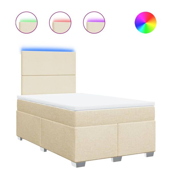vidaXL &Kappa;&rho;&epsilon;&beta;ά&tau;&iota; Boxspring &mu;&epsilon; &Sigma;&tau;&rho;ώ&mu;&alpha; &Kappa;&rho;&epsilon;&mu; 120x190 &epsilon;&kappa;. &Upsilon;&phi;&alpha;&sigma;&mu;ά&tau;&iota;&nu;&omicron;