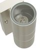 vidaXL Εξωτερικά Φωτιστικά Τοίχου 2 pcs Ασημί 7 x 10 x 22 εκ