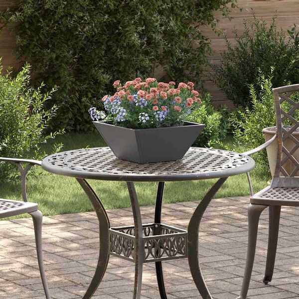 vidaXL Γλάστρα Κήπου 5 pcs Μαύρο 35 x 35 x 15 εκ. Ατσάλι