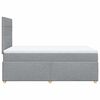 vidaXL Κρεβάτι Boxspring με Στρώμα Ανοιχτό Γκρι 120x190 εκ. Υφασμάτινο