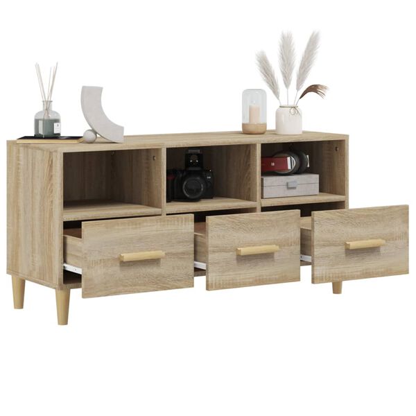 vidaXL Έπιπλο Τηλεόρασης Sonoma Δρυς 102 x 36 x 50 εκ. Επεξεργ. Ξύλο