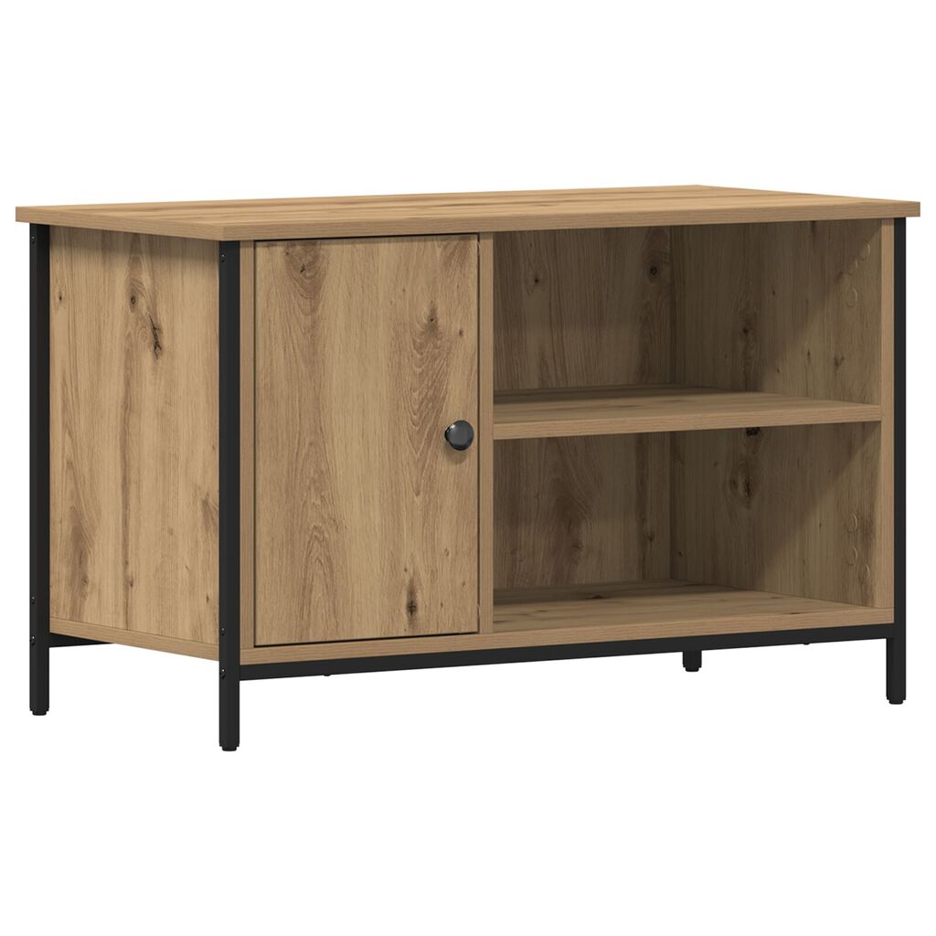 vidaXL Ντουλάπι τηλεόρασης Artisan Oak 80x40x50 εκ Επεξεργασμένο ξύλο και Ατσάλι