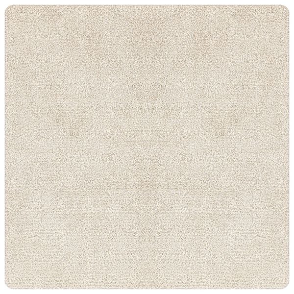 vidaXL Αντιολισθητικό Σαγκί Χαλάκι Κρεμ 120 x 120 cm PP