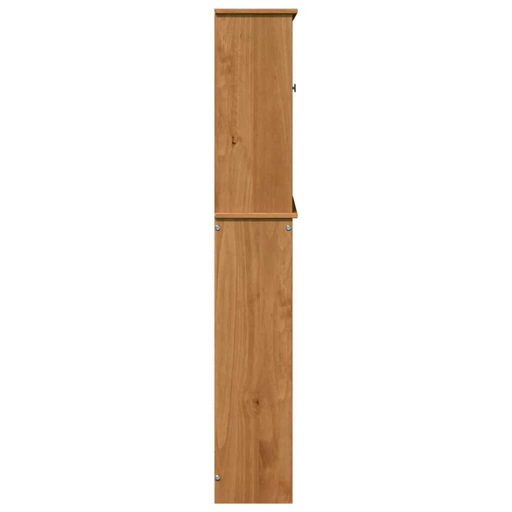 vidaXL Ντουλάπα τουαλέτας με ράφι VIGO καφέ μελί 60 x 27 x 161 εκ
