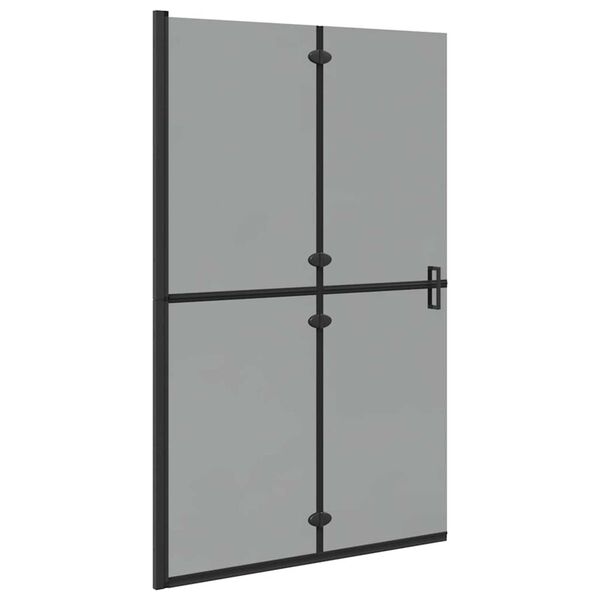 vidaXL Τοίχος ντους Walk-in Μαύρο και σκούρο διαφανές 120 x 190 cm